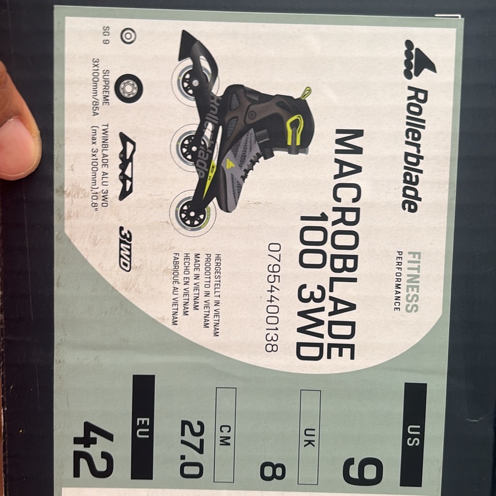 Rollerblade Macroblade 100 3WD Men's Skates - Black and Green